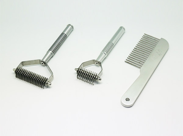 Luxury large shedding comb & Luxury small shedding comb & Luxury grooming comb