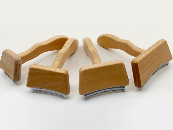 Small - Large Wooden Pet Deshedding Comb